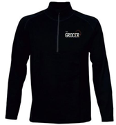 The Grocer Mens 1/4 Zip Merino - Black