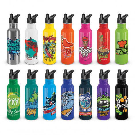 750ml Stainless steel drink bottle available in various colours. Branding can be applied