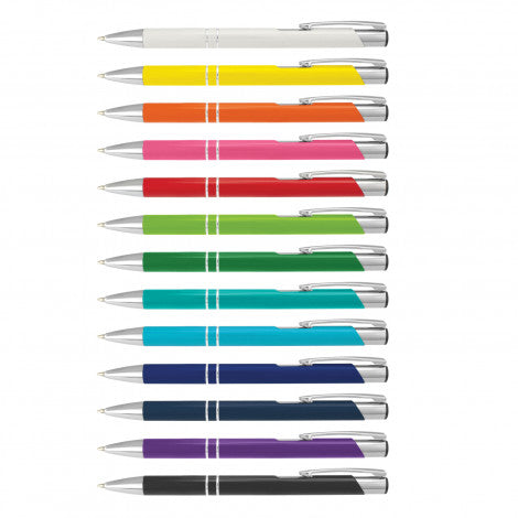 Corporate style Stainless steel ballpoint pen available in various colours. Branding can be applied