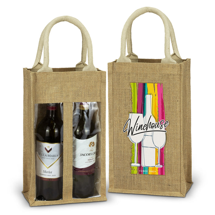 Serena Jute Triple Wine Carrier