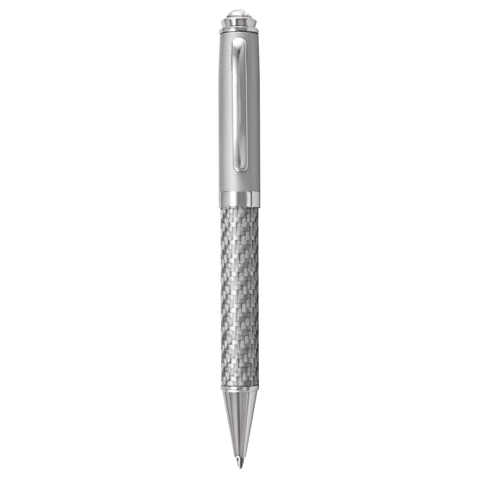 Silver Carbon Fibre Ballpoint Pen